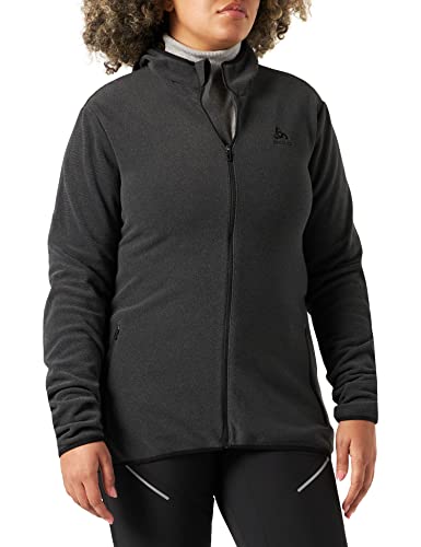 Odlo Damen Hoodyjacke mit Reißverschluss ROY, shale grey - black stripes, XL Odlo Damen Hoodyjacke mit Reißverschluss ROY, shale grey - black stripes, XL von Odlo