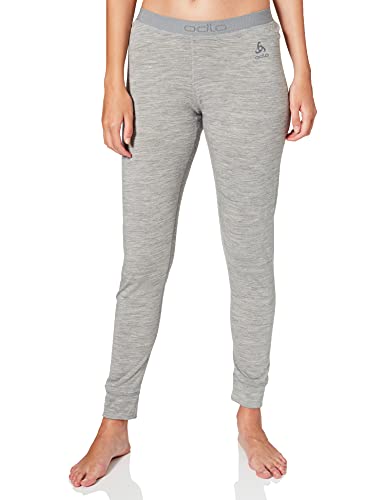 Odlo Damen Funktionsunterwäsche Lange Hose 100% MERINO 200 GRAMM, grey melange - grey melange, L von Odlo