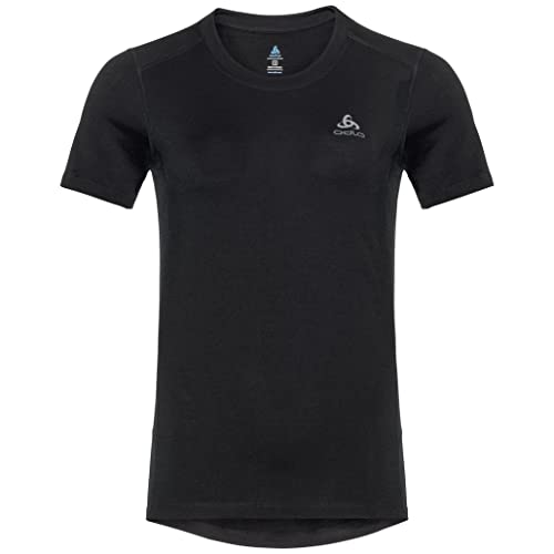 Odlo Damen Funktionsunterwäsche Kurzarm Shirt 100% MERINO 200 GRAMM, black - black, L von Odlo