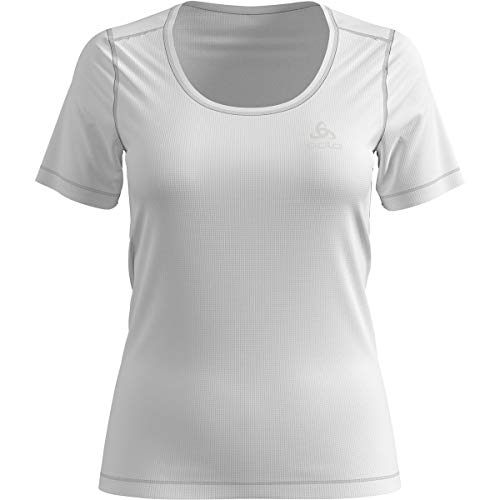 Odlo Damen ACTIVE CUBIC LIGHT Baselayer T-Shirt mit Rundhals 2er-Pack , White - Snow White, S von Odlo