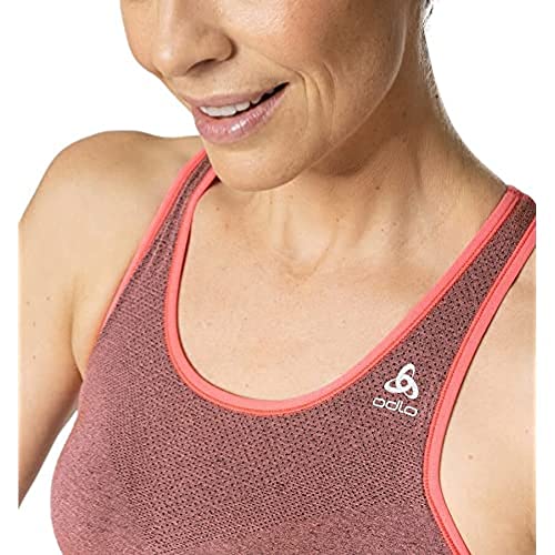 Odlo Damen Sport BH SEAMLESS MEDIUM CERAMICOOL SUPPORT, cayenne melange, XL von Odlo