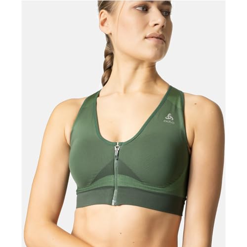 Odlo Damen Sport BH SEAMLESS HIGH SUPPORT, loden frost - camping green, S von Odlo