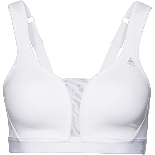 Odlo Damen Padded High Support_13071e Gepolsterter Sport BH, Weiß, 85E EU von Odlo