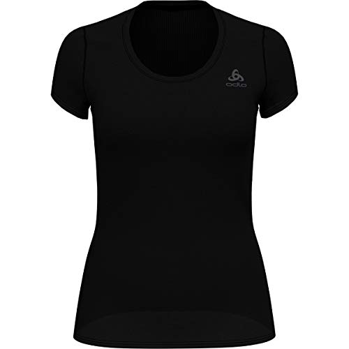 Odlo Damen ACTIVE F-DRY LIGHT Baselayer T-Shirt mit Rundhals, Black, S Odlo Damen ACTIVE F-DRY LIGHT Baselayer T-Shirt mit Rundhals, Black, S von Odlo