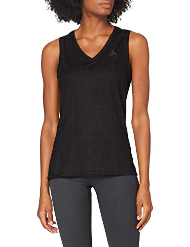 Odlo Damen ACTIVE F-DRY LIGHT Baselayer Unterhemd V-Ausschnitt, Black, XL von Odlo