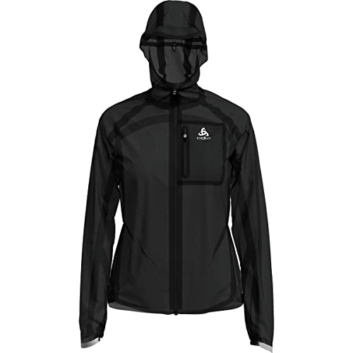 Odlo Damen Laufjacke ZEROWEIGHT DUAL DRY WATERPROOF, black, M von Odlo