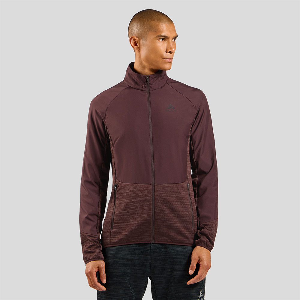 Odlo Essential Hybrid Jacket Braun 2XL Mann von Odlo