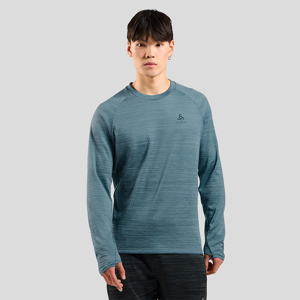 Odlo Essential Long Sleeve T-shirt Blau L Mann von Odlo