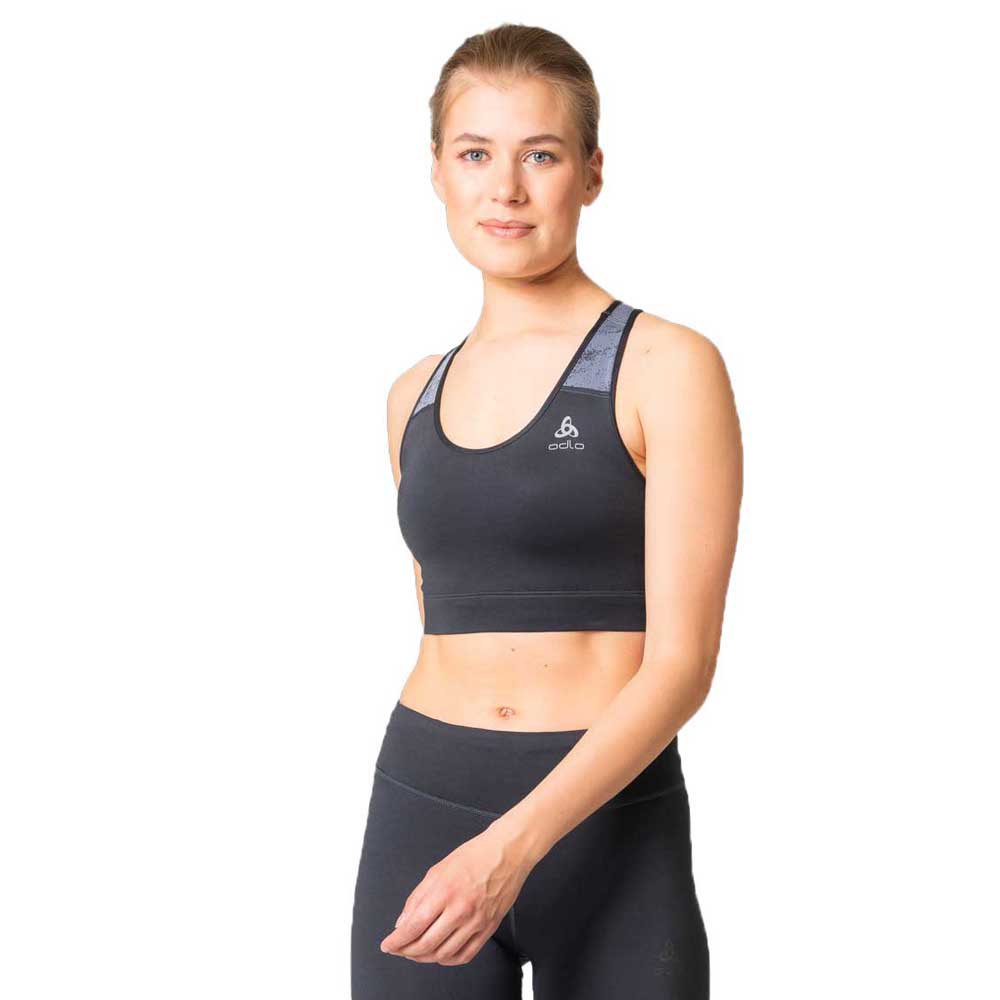 Odlo Essential Print Sports Bra Grau L Frau von Odlo