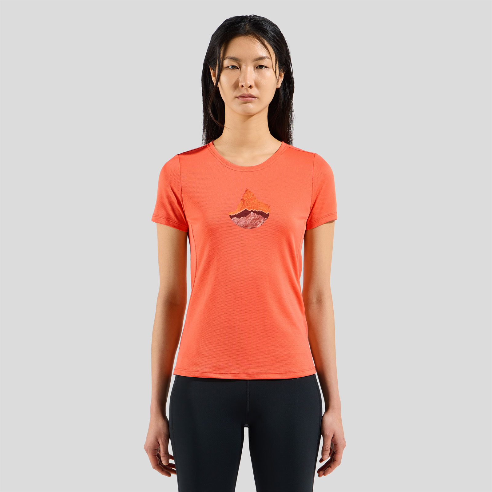 Odlo F-Dry T-Shirt mit Bergmotiv Lady | 554601-30875 von Odlo