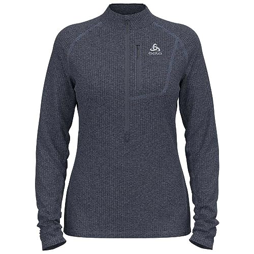 Odlo Damen Langarm Shirt mit halben Reißverschluss TENCIA, india ink melange, L Odlo Damen Langarm Shirt mit halben Reißverschluss TENCIA, india ink melange, L von Odlo