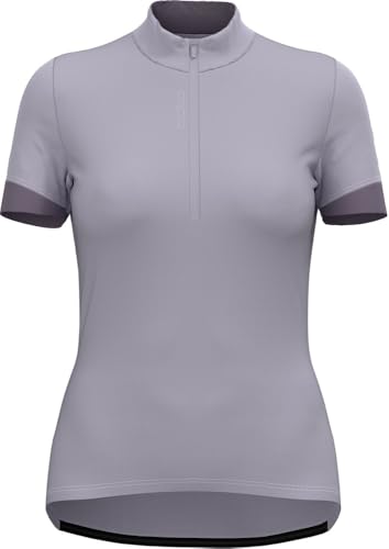 Odlo Damen Fahrradtrikot Essential Radtrikot Kurzarm Fahrradshirt Shirt, Misty Lilac - Gray Ridge, L EU Odlo Damen Fahrradtrikot Essential Radtrikot Kurzarm Fahrradshirt Shirt, Misty Lilac - Gray Ridge, L EU von Odlo
