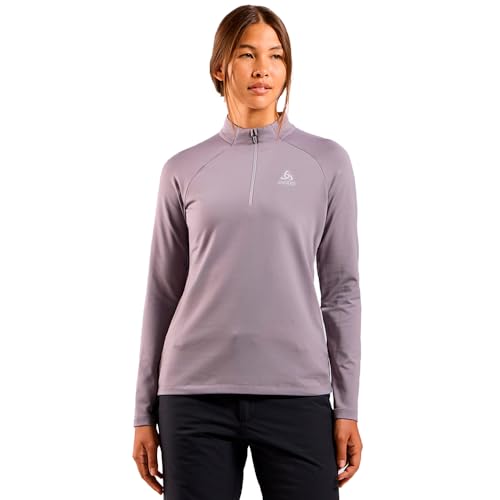 Odlo Damen Fleecepullover Essential Light Midlayer Mit Halbreißverschluss Langarm Wandershirt Outdoor Mid Layer, Gray Ridge, XL EU Odlo Damen Fleecepullover Essential Light Midlayer Mit Halbreißverschluss Langarm Wandershirt Outdoor Mid Layer, Gray Ridge, XL EU von Odlo