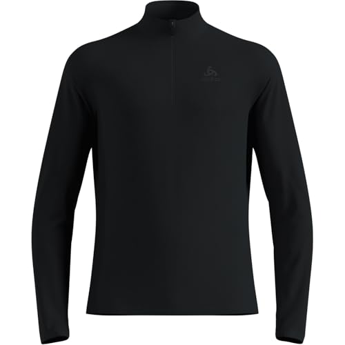 Odlo Herren Fleecepullover Essential Light Midlayer Mit Halbreißverschluss Langarm Wandershirt Mid Layer, Schwarz, L EU Odlo Herren Fleecepullover Essential Light Midlayer Mit Halbreißverschluss Langarm Wandershirt Mid Layer, Schwarz, L EU von Odlo