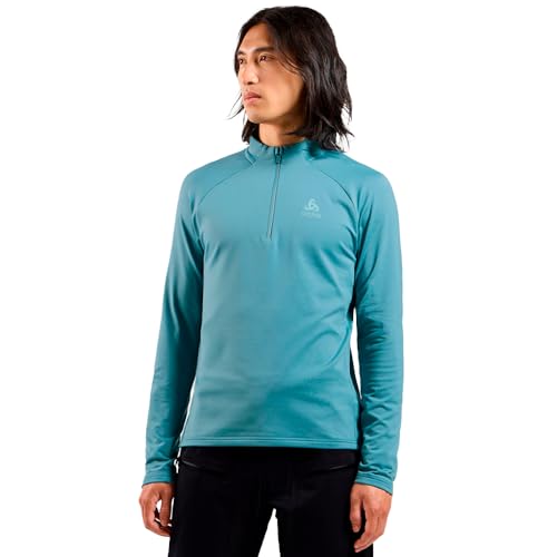 Odlo Herren Fleecepullover Essential Light Midlayer Mit Halbreißverschluss Langarm Wandershirt Mid Layer, Provincial Blue, XXL EU Odlo Herren Fleecepullover Essential Light Midlayer Mit Halbreißverschluss Langarm Wandershirt Mid Layer, Provincial Blue, XXL EU von Odlo