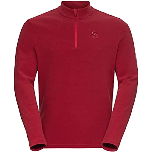 Odlo Herren Langarm Shirt mit Reißverschluss ROY, chinese red - sundried tomato, S Odlo Herren Langarm Shirt mit Reißverschluss ROY, chinese red - sundried tomato, S von Odlo