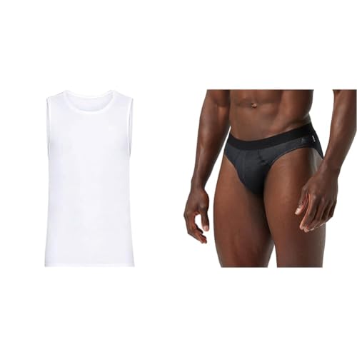Odlo Herren Active F-Dry Light Eco_141172 Funktionsunterwäsche Tanktop, Weiß, L EU & Funktionshose Herren Active F-Dry Light Unterhose I Sportunterhose I Funktionsunterwäsche Odlo Herren Active F-Dry Light Eco_141172 Funktionsunterwäsche Tanktop, Weiß, L EU & Funktionshose Herren Active F-Dry Light Unterhose I Sportunterhose I Funktionsunterwäsche von Odlo
