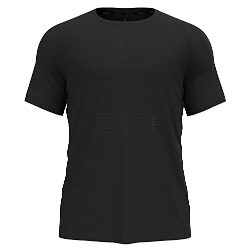 Odlo Herren ESSENTIAL PRINT Kurzarm Laufshirt, black, M Odlo Herren ESSENTIAL PRINT Kurzarm Laufshirt, black, M von Odlo