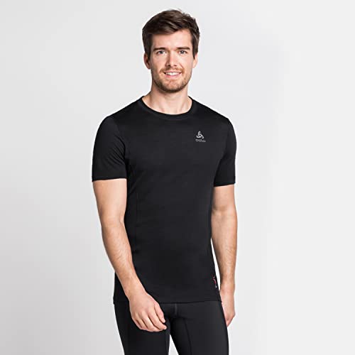 Odlo Herren Funktionsunterwäsche Kurzarm Shirt MERINO PERFORMANCE 130 GRAMM, black, XXL von Odlo