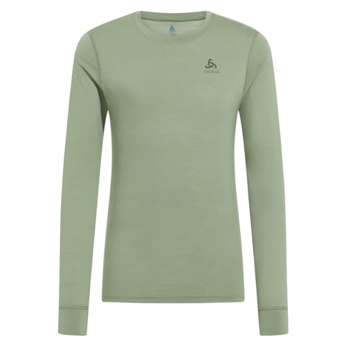 Odlo Herren Funktionsunterwäsche Langarm Shirt MERINO 200, matte green, XXL von Odlo