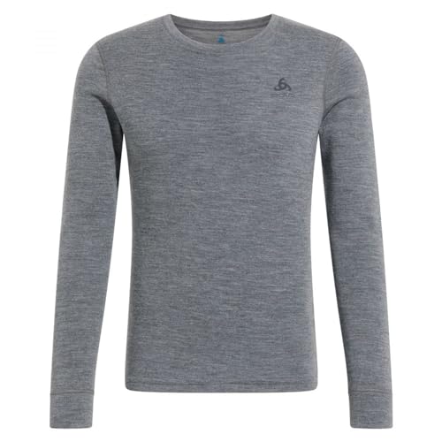 Odlo Herren Funktionsunterwäsche Langarm Shirt MERINO 260, odlo steel grey melange, XL von Odlo