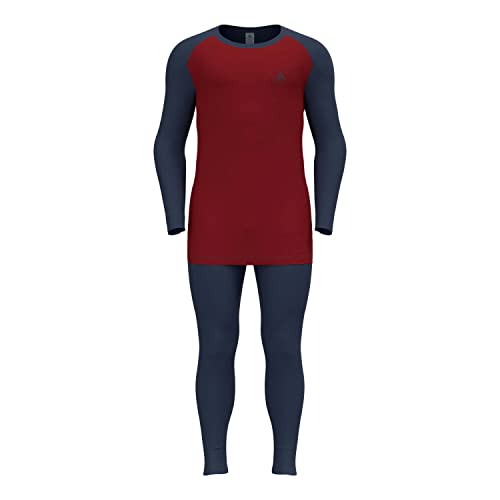 Odlo Herren Funktionsunterwäsche Set ACTIVE WARM ECO, dark sapphire - sundried tomato, XXL von Odlo