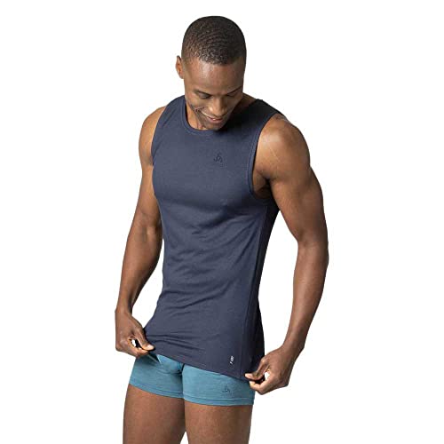 Odlo Herren Active F-dry Light Funktionsunterwäsche Tanktop, Dark Sapphire, M EU Odlo Herren Active F-dry Light Funktionsunterwäsche Tanktop, Dark Sapphire, M EU von Odlo