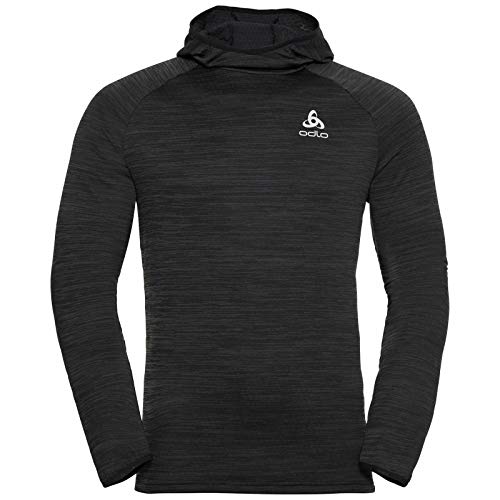 Odlo Herren Run Easy Warm Laufhoody, Black Melange, S EU von Odlo