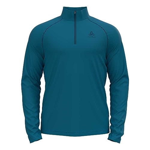 Odlo Herren Langarm Shirt mit Reißverschluss RIGI, saxony blue, S Odlo Herren Langarm Shirt mit Reißverschluss RIGI, saxony blue, S von Odlo