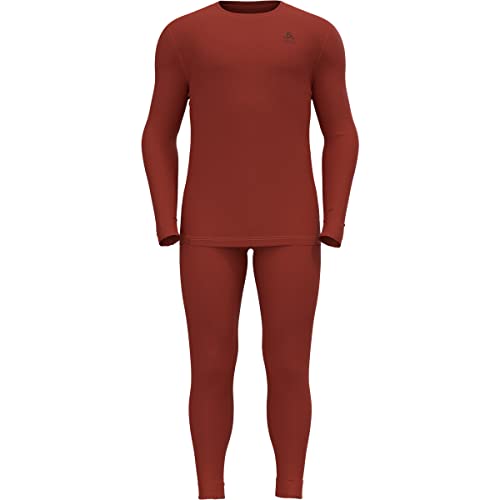 Odlo Herren Funktionsunterwäsche Set 100% MERINO 200 GRAMM, ketchup, XL von Odlo