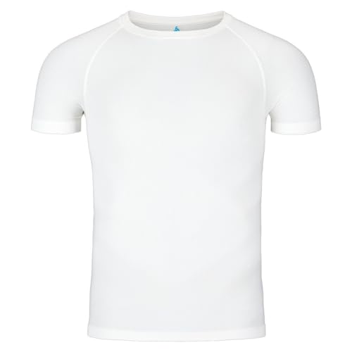 Odlo Herren Bl Top Crew Neck S/S Performance Light E T-Shirt, Weiß, XXL EU von Odlo