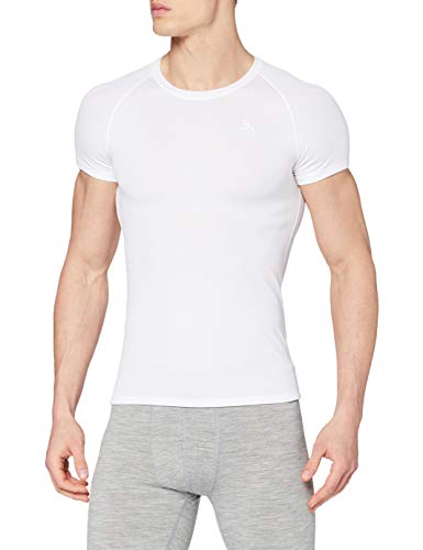 Odlo Herren ACTIVE F-DRY LIGHT Baselayer T-Shirt mit Rundhals, White, S von Odlo