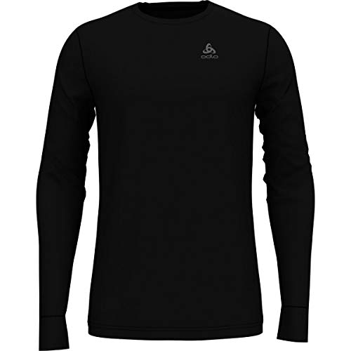 Odlo Herren Funktionsunterwäsche Langarm Shirt 100% MERINO 200 GRAMM, black - black, XXL von Odlo