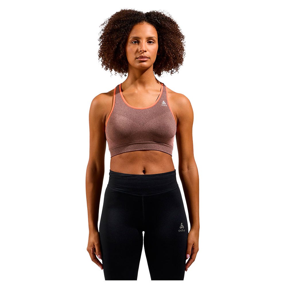 Odlo Inseamless Medium Impact Ceramicool Sports Bra Orange L Frau von Odlo