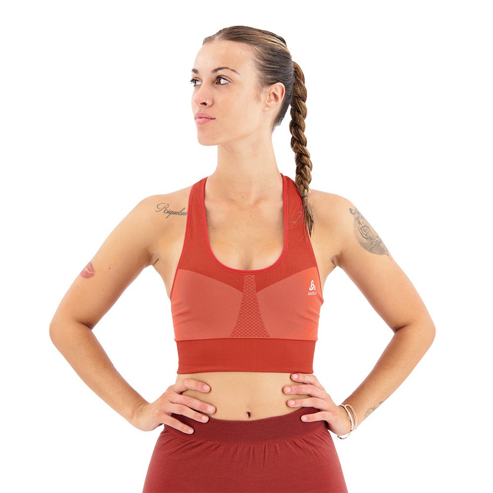 Odlo Inseamless Medium Impact Sports Bra Orange XS Frau Odlo Inseamless Medium Impact Sports Bra Orange XS Frau von Odlo