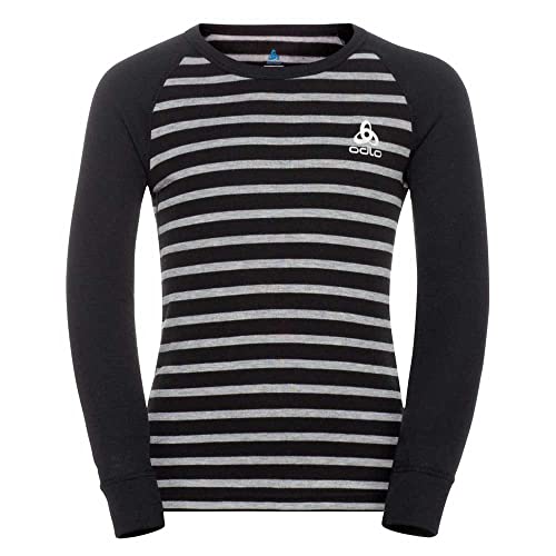Odlo Kinder Funktionsunterwäsche Langarm Shirt mit Streifen Print ACTIVE WARM ECO, black - grey melange, 140 Odlo Kinder Funktionsunterwäsche Langarm Shirt mit Streifen Print ACTIVE WARM ECO, black - grey melange, 140 von Odlo