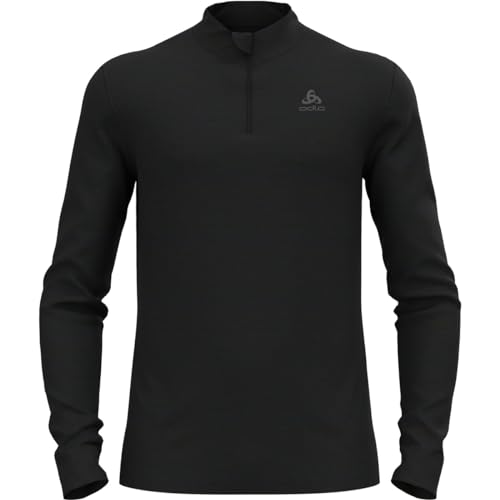 Odlo Herren Funktionsunterwäsche Langarm Shirt mit Reißverschluss MERINO 200, black, XL Odlo Herren Funktionsunterwäsche Langarm Shirt mit Reißverschluss MERINO 200, black, XL von Odlo