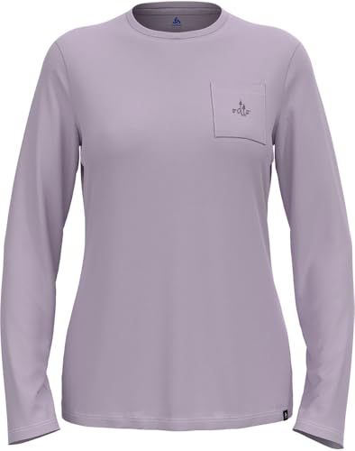 Odlo Damen Langarm Wandershirt Merino 200 Funktionsshirt Wandern Atmungsaktiv Shirt, Misty Lilac, L EU Odlo Damen Langarm Wandershirt Merino 200 Funktionsshirt Wandern Atmungsaktiv Shirt, Misty Lilac, L EU von Odlo
