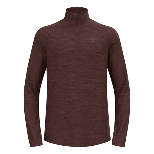 Odlo Herren Laufshirt Langarm Essential Thermal I Sport Shirt Männer Oberteil Midlayer Fitness Sweater, Fudge Melange, XL EU Odlo Herren Laufshirt Langarm Essential Thermal I Sport Shirt Männer Oberteil Midlayer Fitness Sweater, Fudge Melange, XL EU von Odlo
