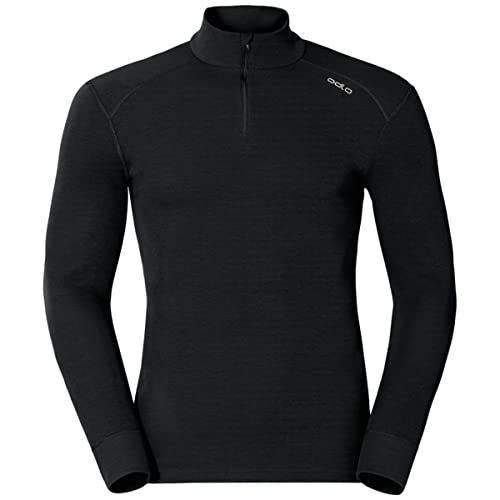 Odlo Herren Funktionsunterwäsche Langarm Shirt mit Reißverschluss ACTIVE WARM ECO, black, S von Odlo