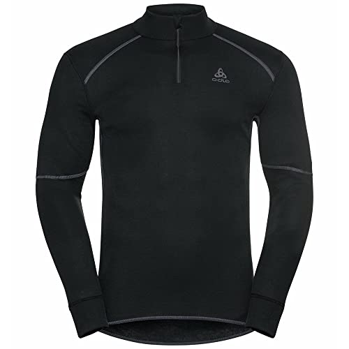 Odlo Herren Funktionsunterwäsche Langarm Shirt mit Reißverschluss ACTIVE X-WARM ECO, black, XL von Odlo