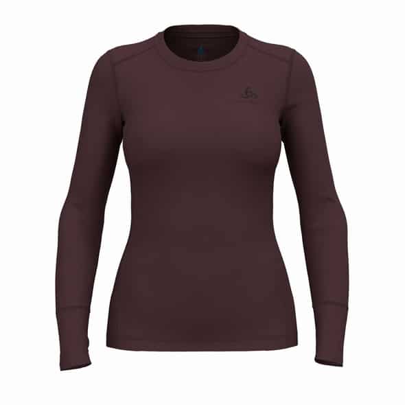 Odlo Merino 200 Bl Top Crew Neck L/S W Damen (Dunkelrot XL Größe) Kletterbekleidung von Odlo