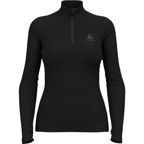 Odlo Damen Funktionsunterwäsche Langarm Shirt mit Reißverschluss MERINO 260, black, L Odlo Damen Funktionsunterwäsche Langarm Shirt mit Reißverschluss MERINO 260, black, L von Odlo