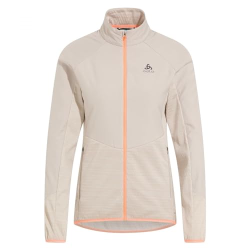 Odlo Damen Laufjacke RUN EASY WARM HYBRID, silver cloud - live wire, XS von Odlo