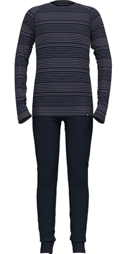 Odlo Thermounterwäsche Kinder Active Warm I Winterleggings und langarm Thermoshirt Mädchen Jungen I Warmes Skiunterwäsche Set, 128, Dark Sapphire - Gray Ridge Odlo Thermounterwäsche Kinder Active Warm I Winterleggings und langarm Thermoshirt Mädchen Jungen I Warmes Skiunterwäsche Set, 128, Dark Sapphire - Gray Ridge von Odlo