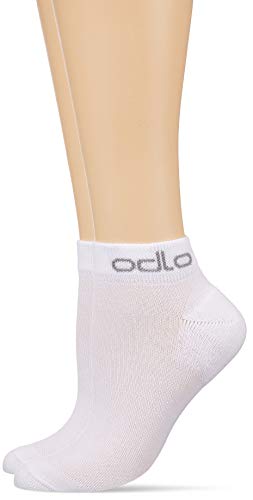 Odlo Unisex Active 2-er Kurze Socken 2 Pack, Weiß, 36 EU von Odlo