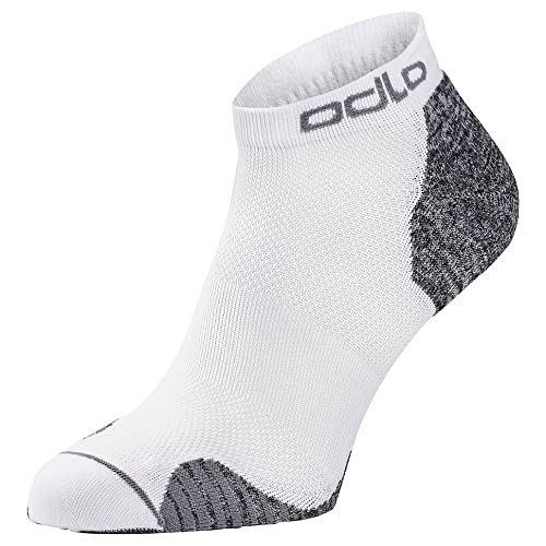 Odlo Unisex kurze Laufsocken 2 Pack CERAMICOOL RUN, white, 45-47 von Odlo