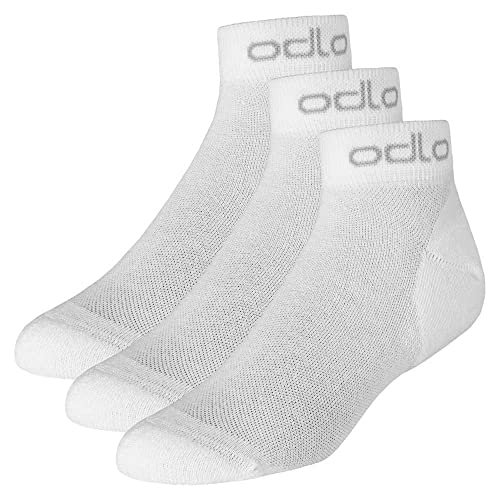 Odlo Unisex kurze Socken 3 Pack ACTIVE, white, 42-44 von Odlo