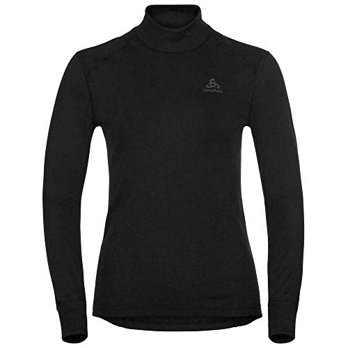 Odlo Damen Active Warm Eco_159091 Funktionsunterwäsche Langarm Shirt Mit Stehkragen, Schwarz, M EU Odlo Damen Active Warm Eco_159091 Funktionsunterwäsche Langarm Shirt Mit Stehkragen, Schwarz, M EU von Odlo