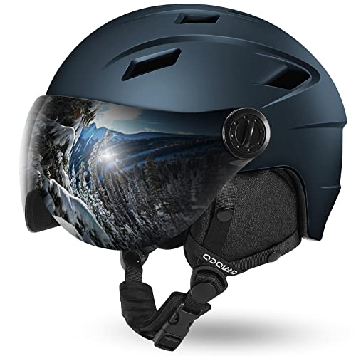 Odoland Erwachsene Skihelm Skihelm mit Visier, Leichter Race-Helm mit Helmvisier für Männer und Frauen, Snowboardhelm Odoland Erwachsene Skihelm Skihelm mit Visier, Leichter Race-Helm mit Helmvisier für Männer und Frauen, Snowboardhelm von Odoland